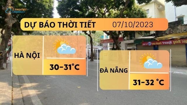 Dự báo thời tiết hôm nay 7/10: Thời tiết Hà Nội hạ nhiệt, nắng 30 độ